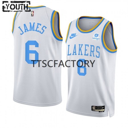 Dres Los Angeles Lakers LeBron James 6 Nike 2022-23 Classic Edition Bijela Swingman - Dječji